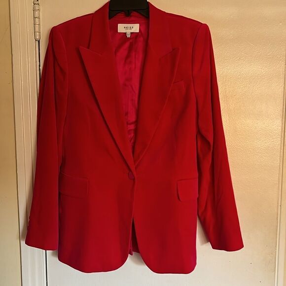 Reiss Rosa Petite Velvet Single Breasted Suit Blazer in Pink Size 10 / Néw - Picture 6 of 10